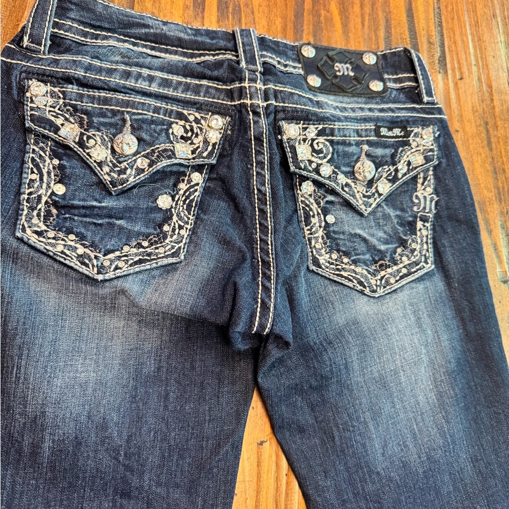 Miss Me Dark Wash Embroidered Bootcut Jeans